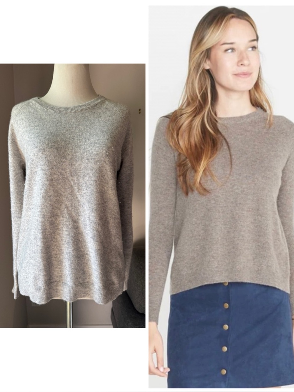 Marine Layer Holly Cashmere Swing Crewneck Sweater